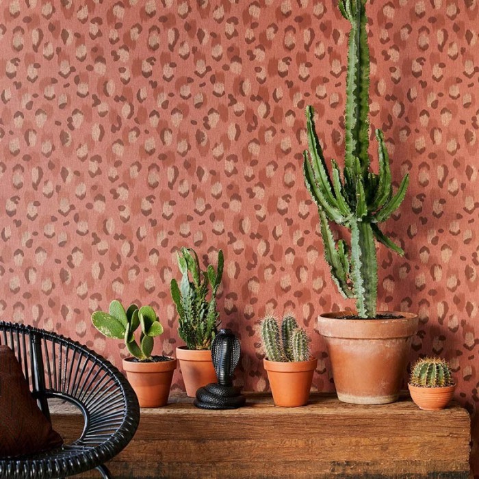 Eijffinger|Red leopard skin wallpaper|Skin Imitation
