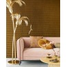 Eijffinger|Velvet crocodile skin wallpaper in ochre yellow|Skin Imitation
