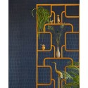 Eijffinger|Velvet blue crocodile skin wallpaper|Skin Imitation