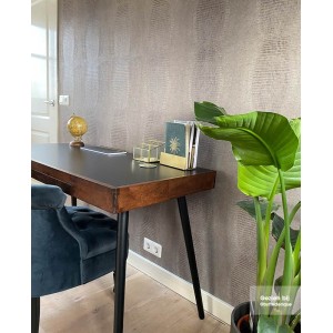 Eijffinger|Tapete Krokodilleder sandbeige|Lederimitat 2