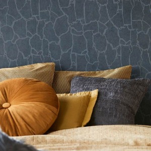 Elitis|Papier peint vinyle effet poil de poney gris brun|Imitation Peau 2
