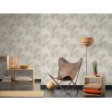 Papeldecor|Moderner und eleganter floraler Tapete in Grautönen|Tapeten