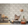 Papeldecor|Moderner und eleganter floraler Tapete in Grautönen|Tapeten