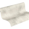 Papeldecor|Moderner und eleganter floraler Tapete in Grautönen|Tapeten