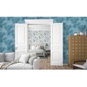 Papeldecor|Papel pintado floral moderno azul petroleo|Papel Pintado