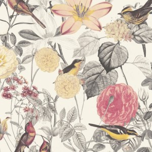 Papeldecor|Papier peint floral de style oriental avec des cerisiers japonais verts clairs|Papier Peint