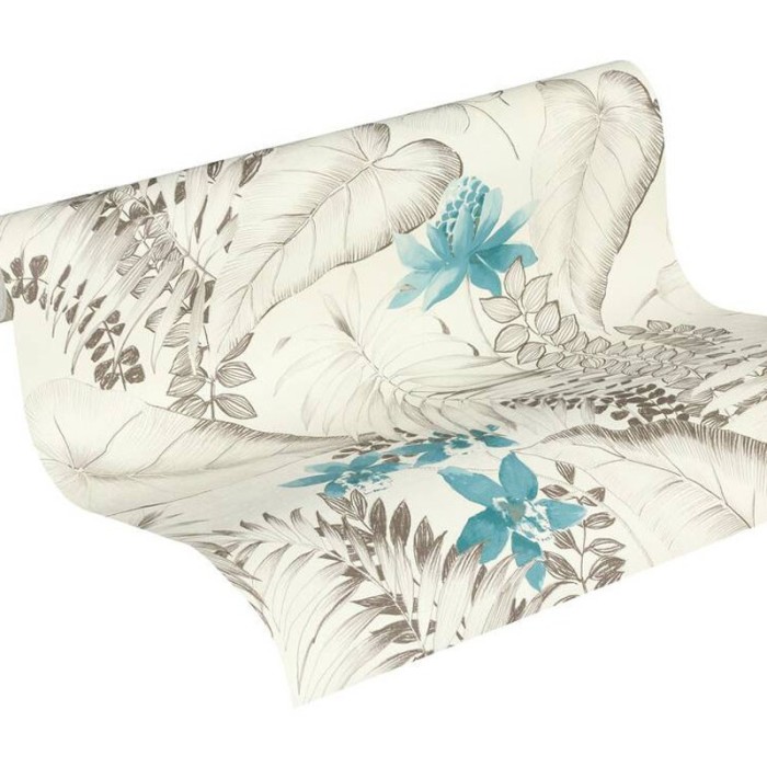 Papeldecor|Tapete exotische große Blattblumen|Tapeten