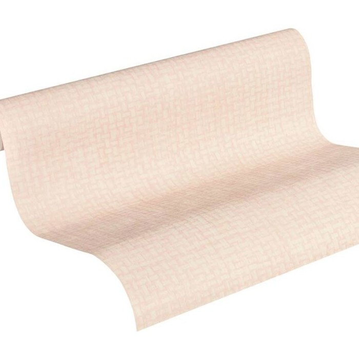 Papeldecor|Papier Peint motif tissu en osier tons roses|Papier Peint