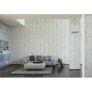 Papeldecor|Tapete Damaszener Grau und Silber|Damast 2
