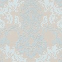 As Creation|Papel pintado damasco beige y turquesa efecto brillo|Damasco