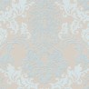 As Creation|Papel pintado damasco beige y turquesa efecto brillo|Damasco