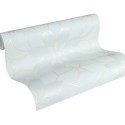 As Creation|Papier Peint grandes fleurs vertes, effet brillant moderne|Papier Peint