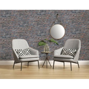 Papeldecor|Large banana leaf wallpaper in gray terracotta with beige background|Wallpaper 2