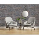 Papeldecor|Papel pintado ladrillo gris oscuro envejecido|Imitacion Ladrillo