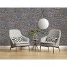 Papeldecor|Papier Peint brique gris foncé vieilli|Imitation Brique
