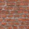 Papeldecor|Papel pintado ladrillo rojo rústico|Imitacion Ladrillo