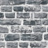 Papeldecor|Tapete schwarze Natursteinwand|Steinimitat