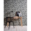 Papeldecor|Tapete schwarze Natursteinwand|Steinimitat