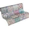 Papeldecor|Wallpaper multicolor hydraulic tile|Wallpaper