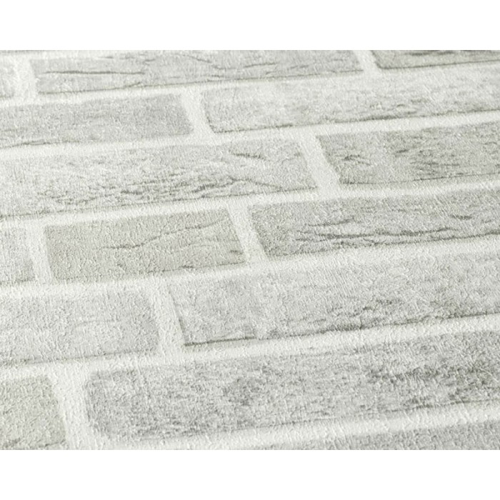 Papeldecor|Tapete hellgrauer Ziegel Mauerwerk|Ziegelimitat