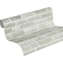 Papeldecor|Papier Peint brique gris clair maçonnerie|Imitation Brique