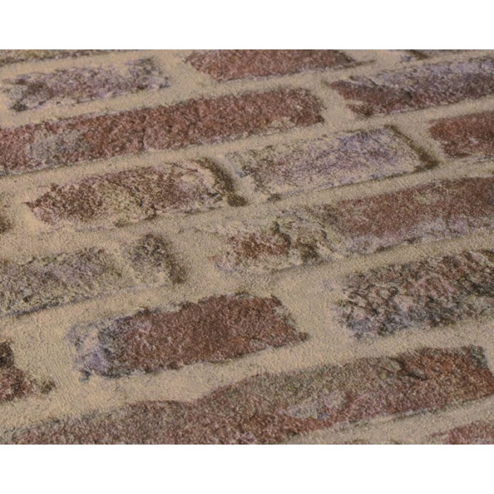 Papeldecor|Papier Peint brique marron apparente|Imitation Brique