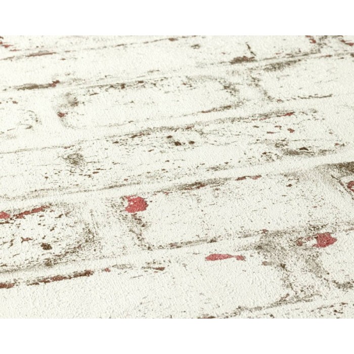 Papeldecor|Papier Peint brique blanche industrielle|Imitation Brique