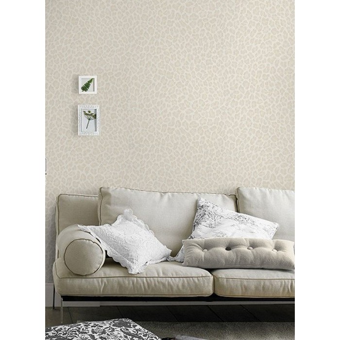 Papeldecor|Creme-weiße Leopardenmuster Tapete|Tapeten-Ausverkauf