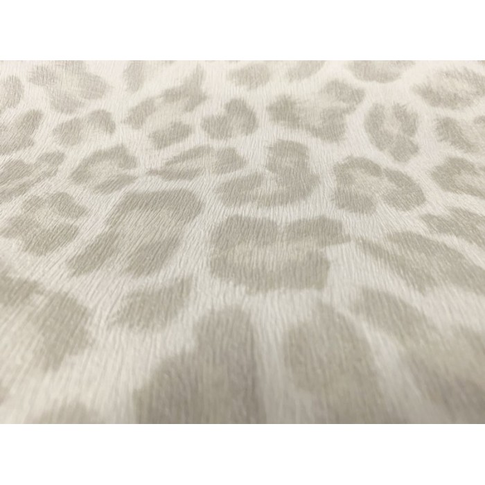 Papeldecor|Papel Pintado piel leopardo blanco crema|Liquidación