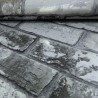 Papeldecor|Papel Pintado ladrillo gris efecto metalizado|Liquidación