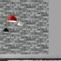 Papeldecor|Gray brick wallpaper metallic effect|Clearance