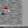 Papeldecor|Gray brick wallpaper metallic effect|Clearance