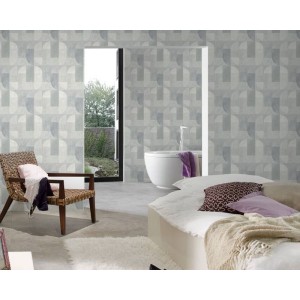 Marburg|Wallpaper semicircles industrial style beige and gray|Circles 2