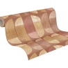 Papeldecor|Papel Pintado moderno forma círculos marrón y terracota|Papel Pintado