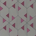 Khroma|Moderne Tapete mit geometrischen Mustern in Metallic-Rosa und Burgunder|Tapeten
