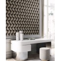 Khroma|Papel Pintado con originales motivos estilo retro moderno negro y beige|Papel Pintado