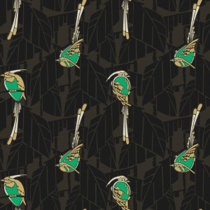 Caselio|Youth floral wallpaper green|Wallpaper