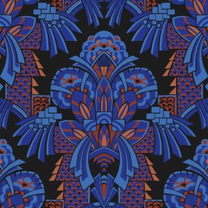 Caselio|Living room wallpaper in pastel tones with parrots and exotic plants|Wallpaper