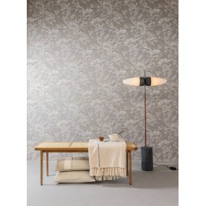 Papeldecor|Mustard yellow wallpaper with minimalist trees|Wallpaper 2