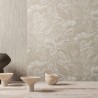 Khroma|Wallpaper with beige leaf prints evoking the African jungle|Wallpaper