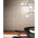 Khroma|Papel Pintado geométrico moderno en forma de mosaico, color beige piedra|Papel Pintado