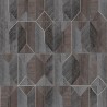 Khroma|Papier peint mosaïque géométrique effet bois gris et brun|Papier Peint