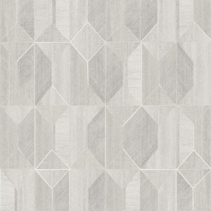 Papel Pintado gris efecto madera con diseño geométrico - Khroma Prisma PRI004