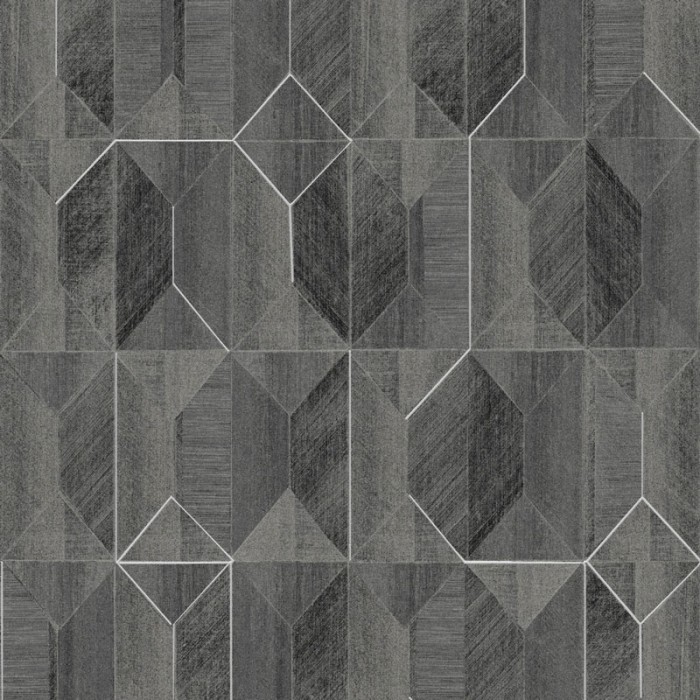 Khroma|Papel Pintado gris grafito mosaico geométrico moderno|Papel Pintado