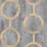 Khroma|Papel Pintado hormigón con círculos en forma de eslabones|Papel Pintado