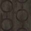 Khroma|Papier peint maillons circulaires fond pierre marron|Papier Peint