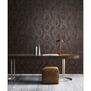 Marburg|Wallpaper with beige and brown watercolor floral print|Wallpaper 2