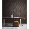 Khroma|Papier peint maillons circulaires fond pierre marron|Papier Peint