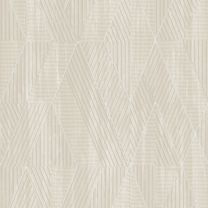Khroma|Papel Pintado rombos Art Deco beige claro efecto 3D|Papel Pintado