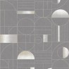Khroma|Papel Pintado figuras geométricas gris y dorado|Papel Pintado